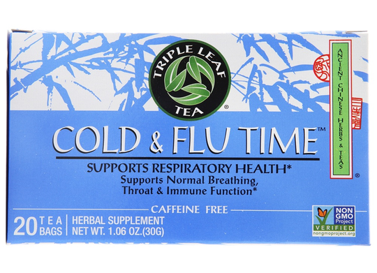Triple Leaf Tea - Cold & Flu Time Tea Caffeine Free - 20 Tea Bags