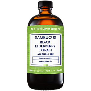 Alcohol Free Sambucus Black Elderberry Extract - Immune Support (16 Fluid Ounces)