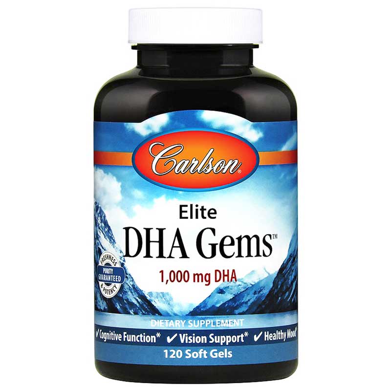 Carlson Labs Elite DHA Gems 120 Softgels