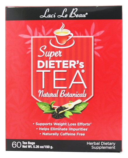 Laci Le Beau - Super Dieter's Tea All Natural Botanicals Caffeine Free - 60 Tea Bags