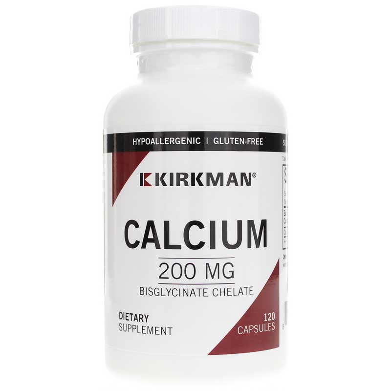 Kirkman Calcium 200 Mg Bisglycinate Chelate 120 Capsules