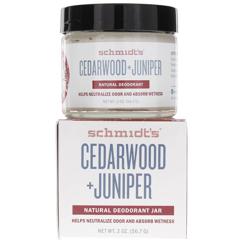 Schmidts Deodorant Natural Deodorant Jar Cedarwood + Juniper 2 Oz