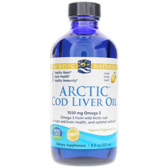 Nordic Naturals Arctic Cod Liver Oil Lemon 8 Oz