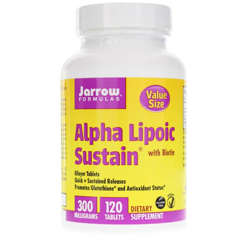 Jarrow Formulas Alpha Lipoic Sustain with Biotin 300 Mg 120 Tablets