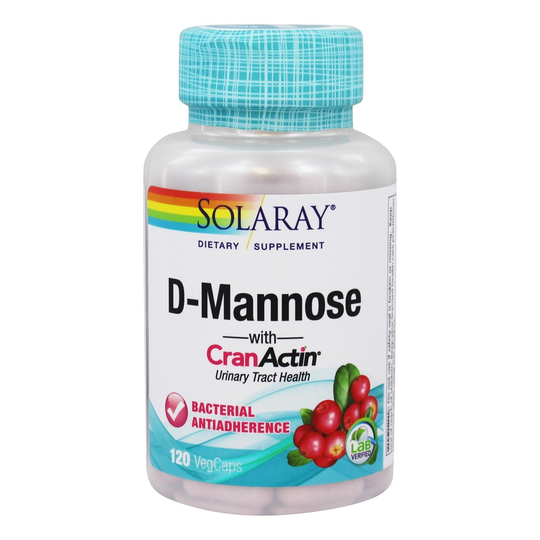 Solaray - D Mannose with CranActin - 120 Vegetable Capsule(s)