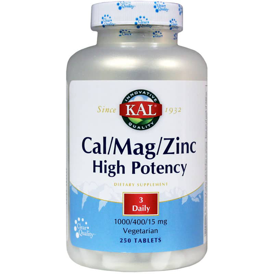 Kal Cal/Mag/Zinc, High Potency Formula 250 Tablets
