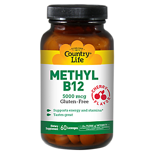 Methyl B12 - Supports Energy & Stamina - 5,000 MCG - Cherry (60 Lozenges)