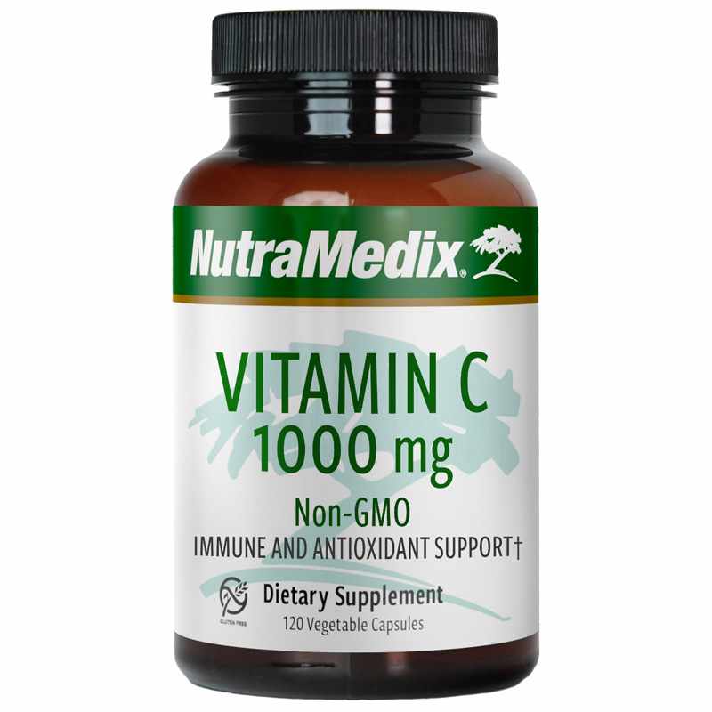 NutraMedix Vitamin C 1000 Mg Non-GMO 120 Veg Capsules
