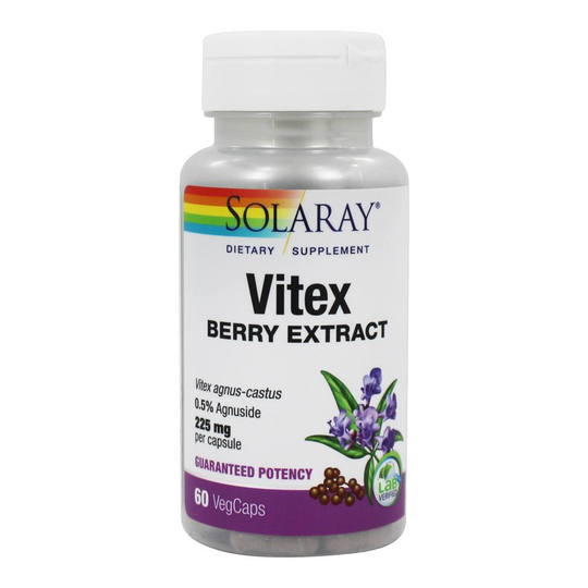 Solaray - Guaranteed Potency Vitex Berry Extract 225 mg. - 60 Capsules