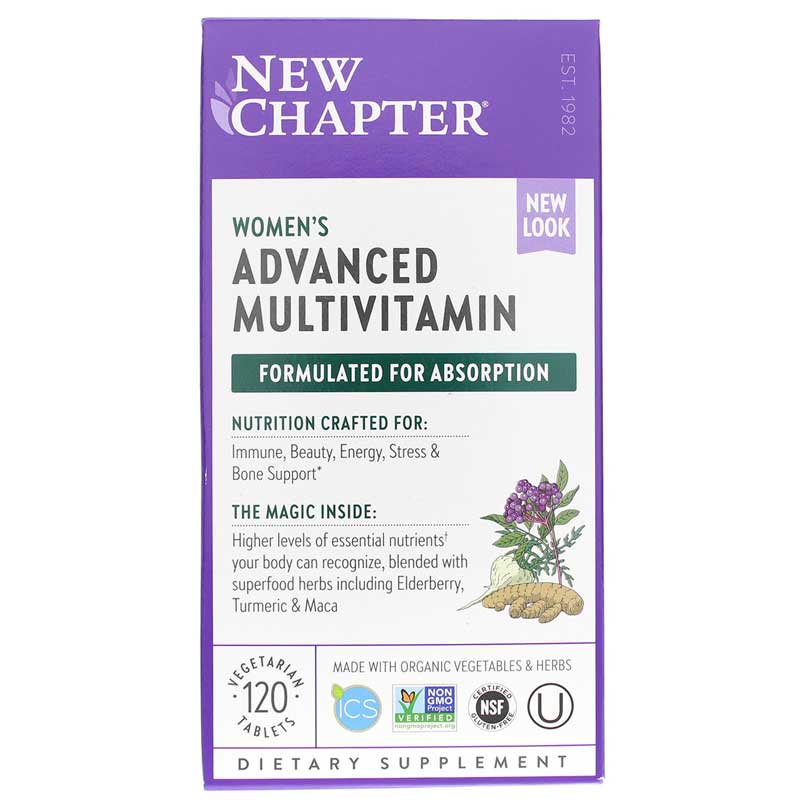 New Chapter Womens Advanced Multi, 120 Tablets