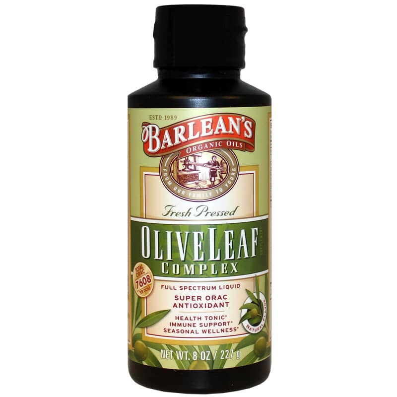 Barleans Organic Oils Olive Leaf Complex Liquid Natural 8 Oz