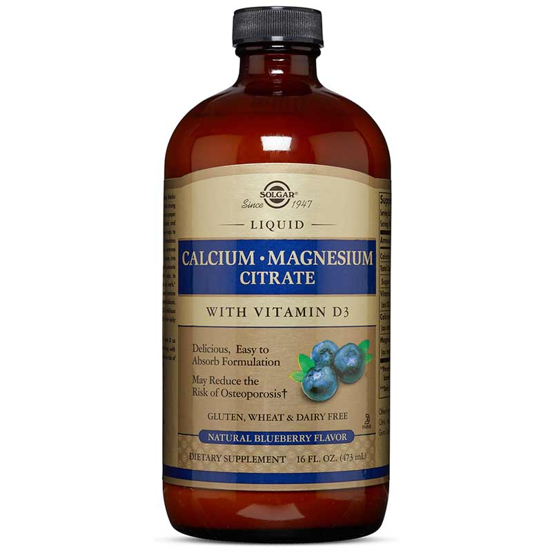 Solgar Liquid Calcium Magnesium Citrate with Vitamin D3 16 Oz