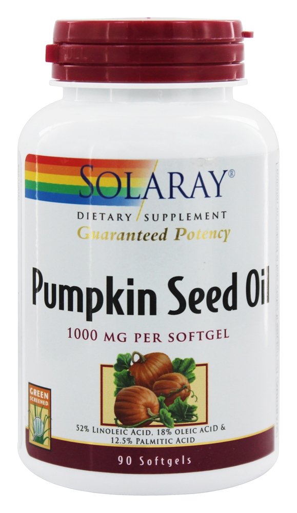 Solaray - Guaranteed Potency Pumpkin Seed Oil 1000 mg. - 90 Softgels