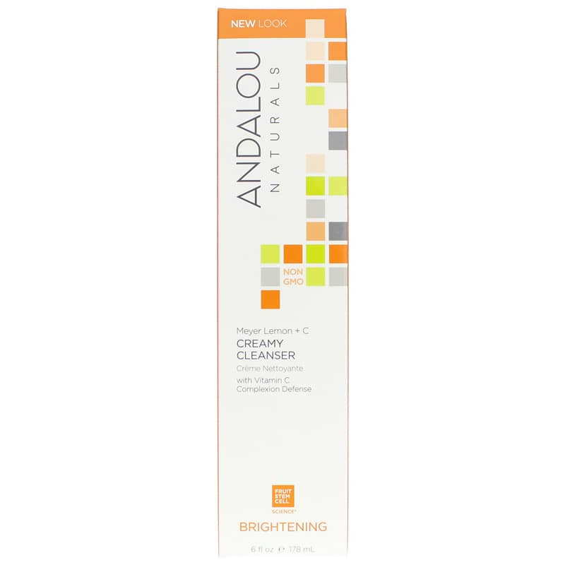 Andalou Naturals Meyer Lemon Creamy Cleanser, Brightening Formula 6 Oz