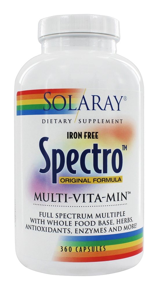 Solaray - Original Formula Spectro Multi-Vita-Min Iron-Free - 360 Capsules
