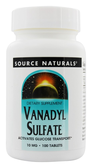 Source Naturals - Vanadyl Sulfate Actives Glucose Transport 10 mg. - 100 Tablets