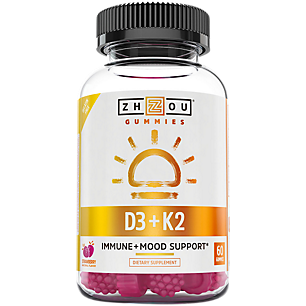 D3 + K2 Immune + Mood Support Gummies - Strawberry (60 Gummies)