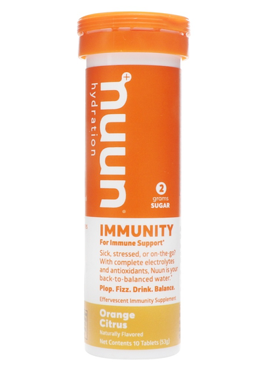 Nuun - Hydration Effervescent Immunity Supplement Orange Citrus - 10 Tablets