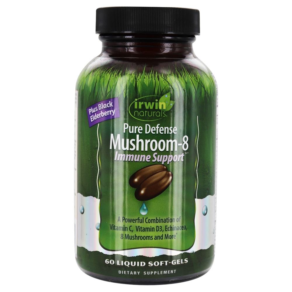 Irwin Naturals - Pure Defense Mushroom-8 Immune Support - 60 Liquid Softgels