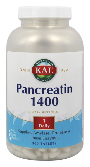 Kal - Pancreatin 1400 mg. - 500 Tablets