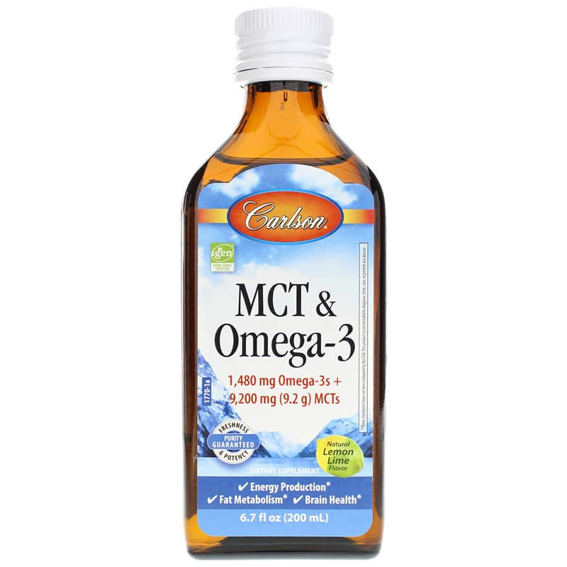 Carlson Labs MCT & Omega-3 Liquid 6.7 Oz