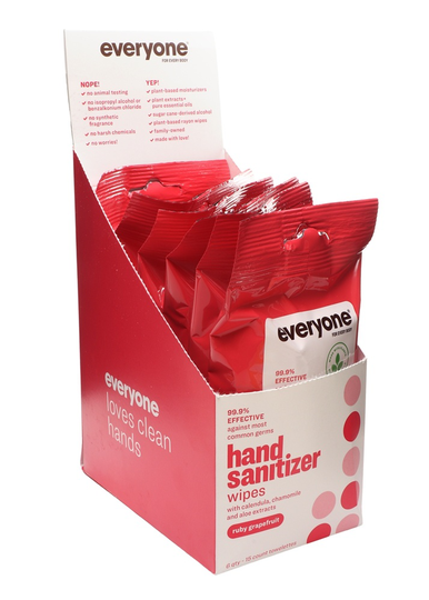 EO Products - Everyone Hand Sanitizer Wipes Ruby Grapefruit - 6 Pack(s)