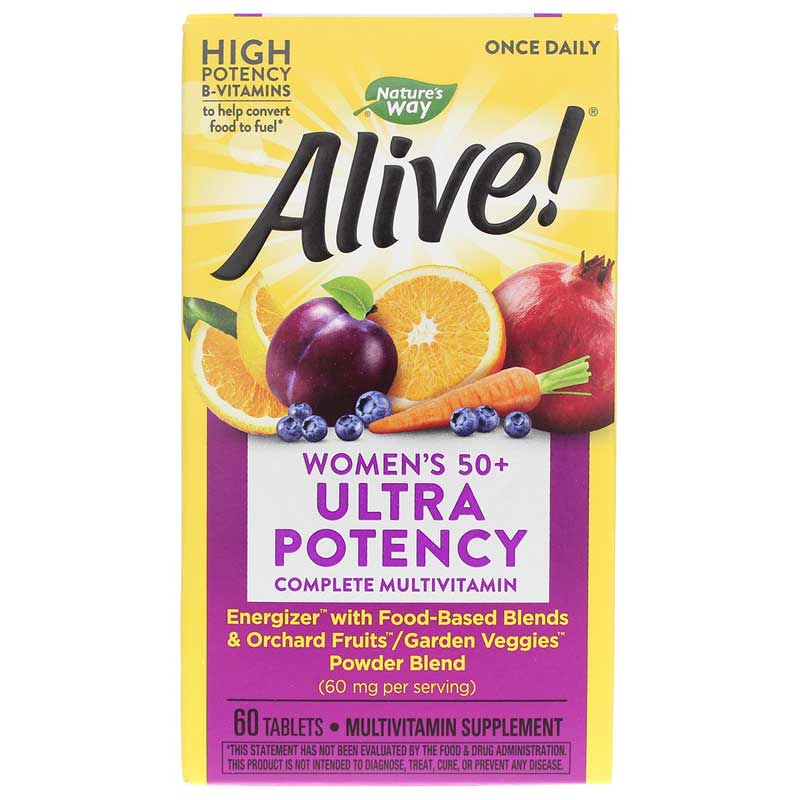 Natures Way Alive Once Daily Women's 50+ Ultra Potency Multi 60 Tablets