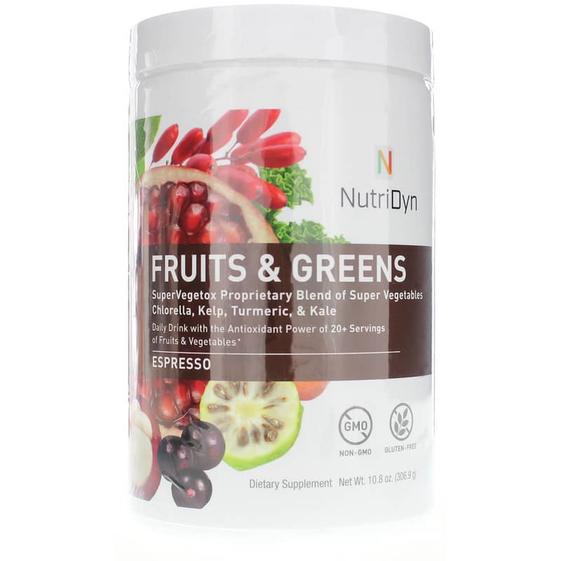 NutriDyn Fruits & Greens Daily Drink Espresso 27 Servings