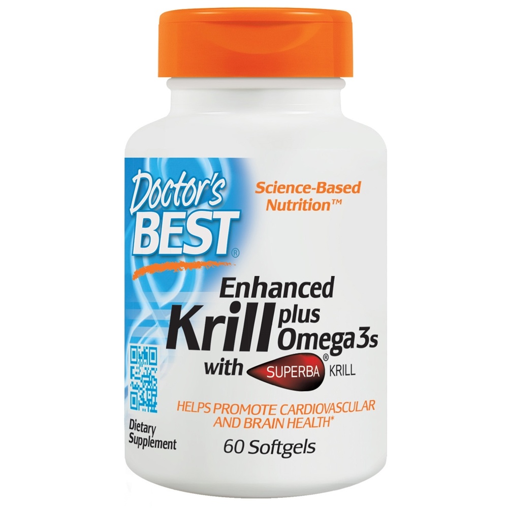 Doctor's Best - Enhanced Krill Plus Omega 3s with Superba Krill - 60 Softgels