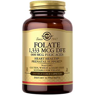 Folic Acid - 800 MCG (250 Vegetarian Capsules)