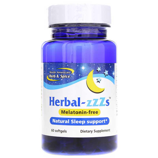 North American Herb & Spice Herbal zzZs Melatonin-Free 60 Softgels