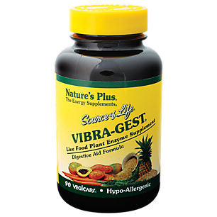 Source of Life Vibra-Gest - Food Plant Enzyme Digestive Aid Formula (90 Vegetarian Capsules)