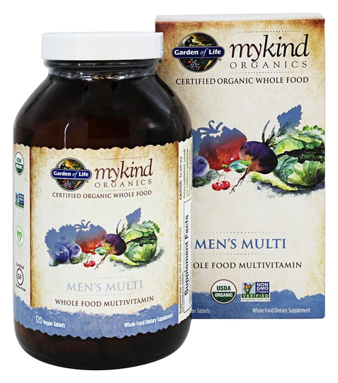 Garden of Life - mykind Organics Men's Multi Whole Food Multivitamin - 120 Vegetarian Tablets
