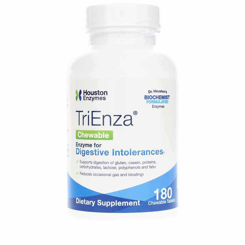 Houston Enzymes TriEnza Chewable for Digestive Intolerances 180 Chewable Tablets