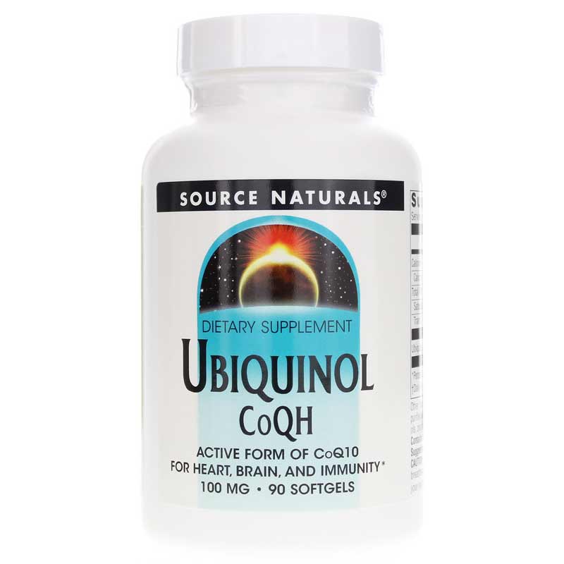 Source Naturals Ubiquinol CoQH 100 Mg, 90 Softgels