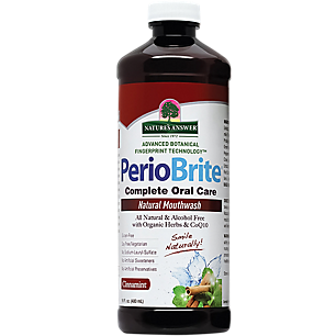PerioBrite - Natural Alcohol-Free Mouthwash with Organic Herbs & CoQ-10 - CinnaMint (16 Fluid Ounces)