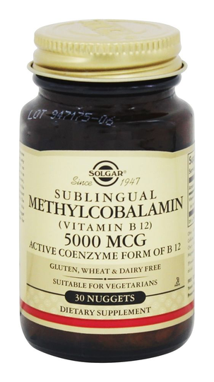 Solgar - Sublingual Methylcobalamin Vitamin B12 5000 mcg. - 30 Nugget(s)