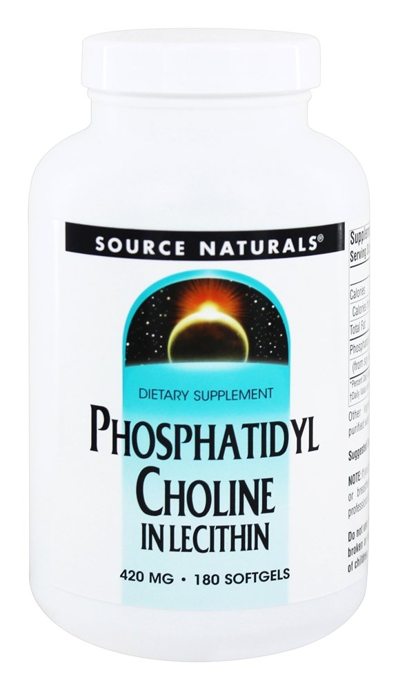 Source Naturals - Phosphatidyl Choline In Lecithin 420 mg. - 180 Softgels