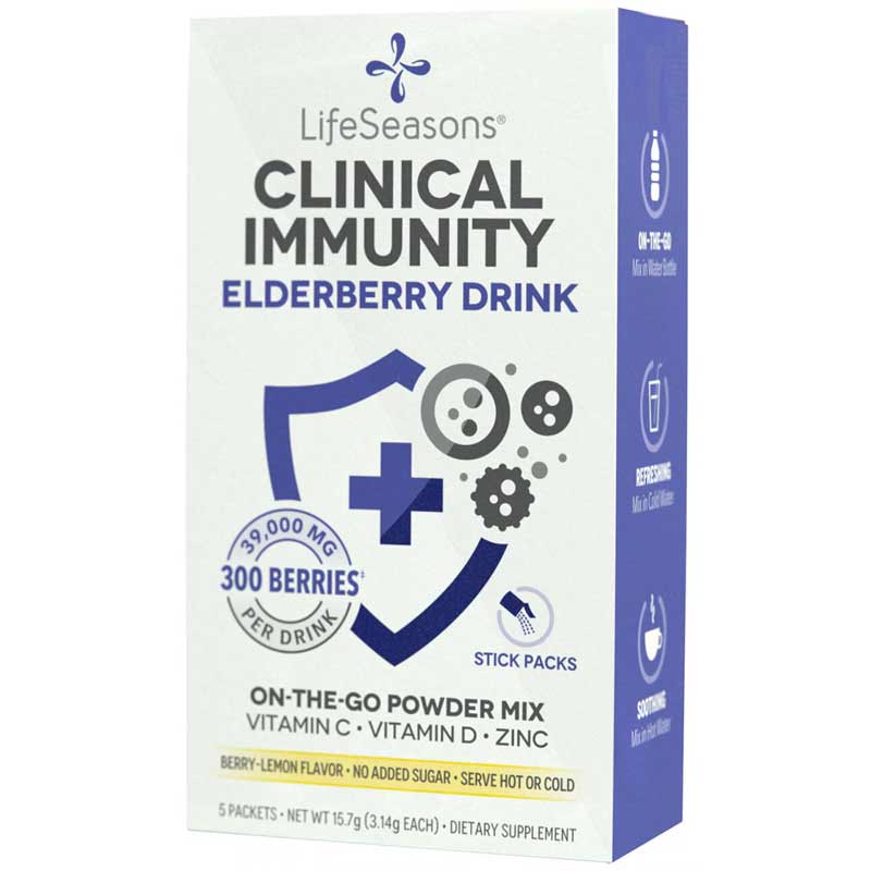 LifeSeasons Clinical Immunity Elderberry Drink 5 Packets
