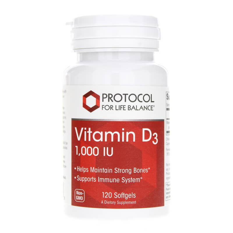 Protocol For Life Balance Vitamin D3 1,000 IU 120 Softgels