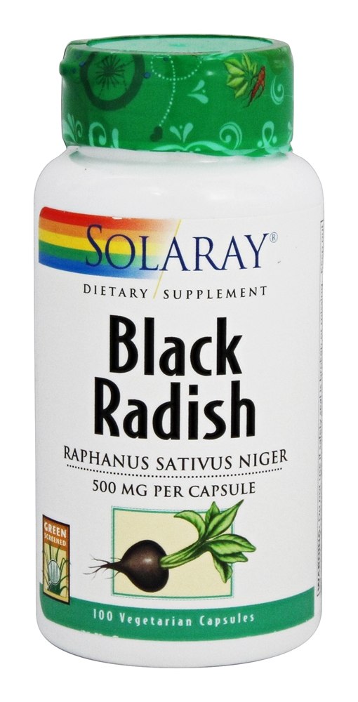 Solaray - Black Radish 500 mg. - 100 Vegetarian Capsules
