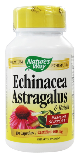Nature's Way - Echinacea Astragalus & Reishi 400 mg. - 100 Capsules