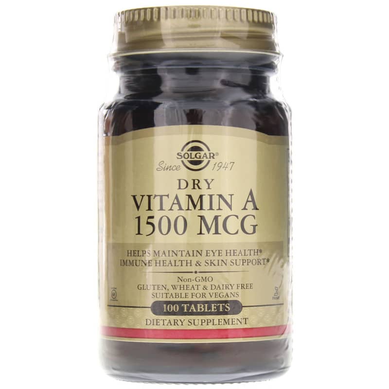 Solgar Vitamin A 1500 Mcg Dry 100 Tablets