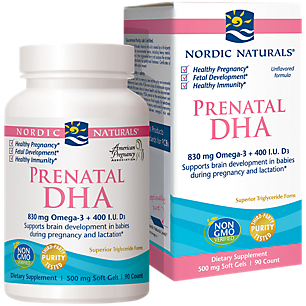 Prenatal DHA - 830 MG Omega-3 + 400 IU Vitamin D3 (90 Softgels)