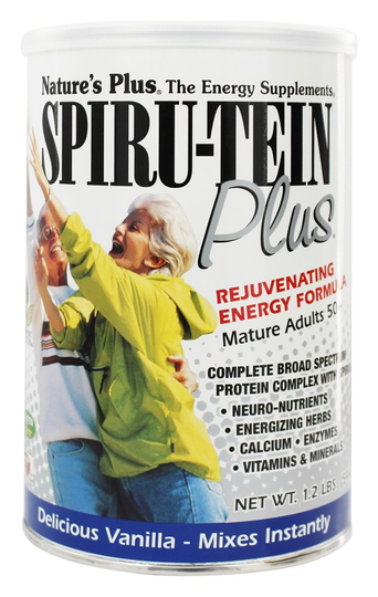 Natures Plus - Spiru-Tein Plus Rejuvenating Energy Formula For Mature Adults 50 - 1.2 lbs.