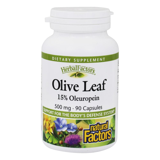 Natural Factors - Olive Leaf Extract 500 mg. - 90 Capsules