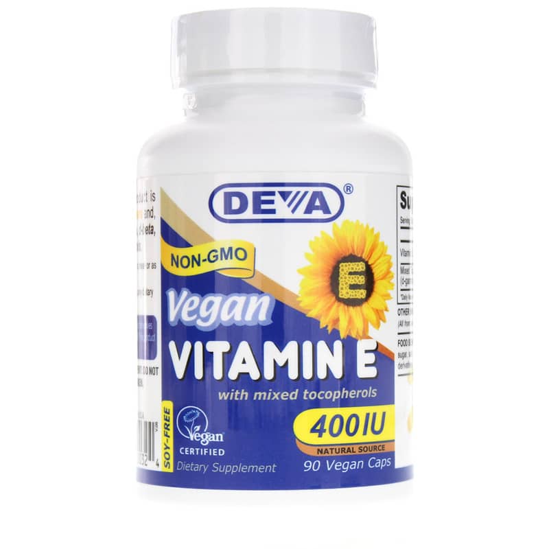 Deva Nutrition Vegan Vitamin E with Mixed Tocopherols 90 Vegan Capsules