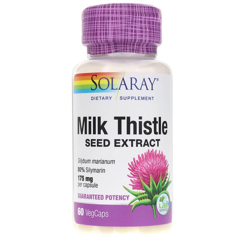 Solaray Milk Thistle Seed Extract 175 Mg 60 Veg Capsules