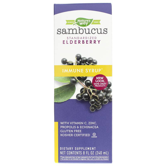 Natures Way Sambucus Elderberry Immune Syrup 8 Oz
