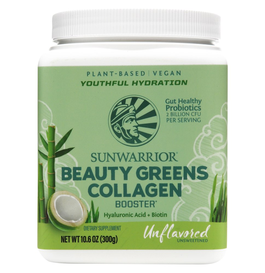 Sunwarrior - Beauty Greens Collagen Booster Powder Unflavored - 300 Grams
